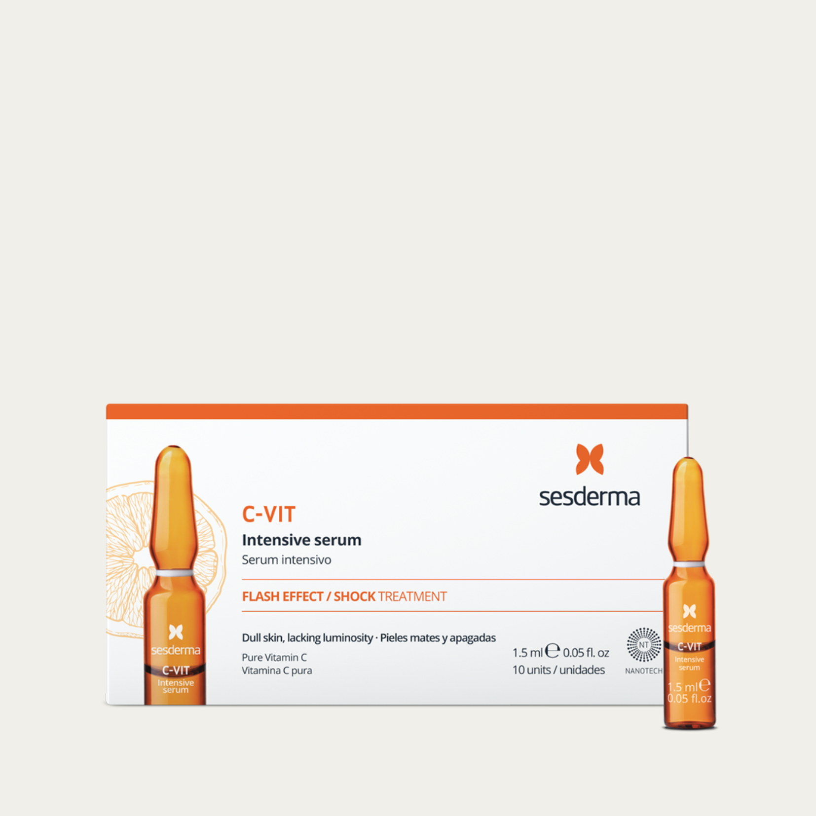 SESDERMA C-VIT INTENSYVAUS SERUMO AMPULĖS, 10×1,5 ML